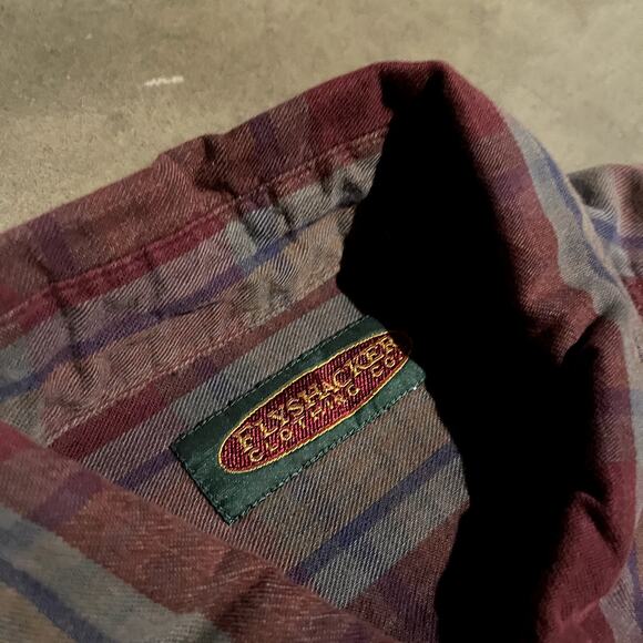 L Vintage plaid 90's Soft Cotton Button Down - Picture 3 of 6